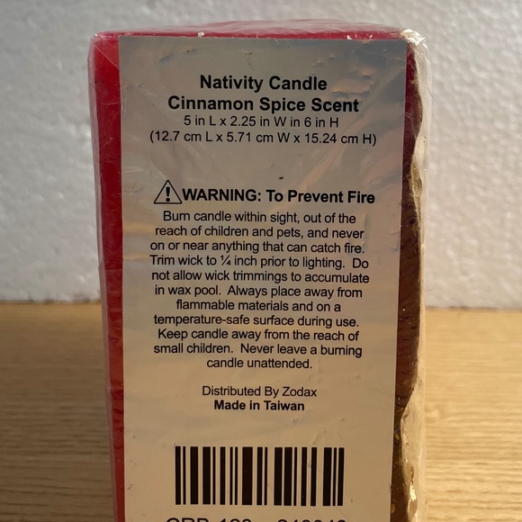 Vintage Zodax Nativity Candle Cinnamon Spice Scent Made in Taiwan New in Package - Picture 3 of 5